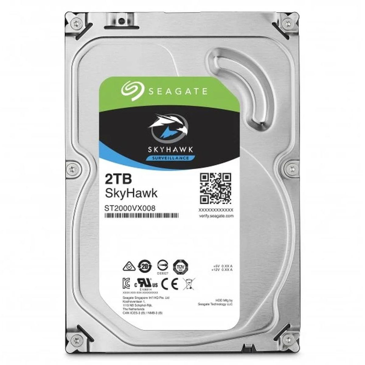 SEAGATE - Disco Duro de vigilancia Skyhawk 2TB