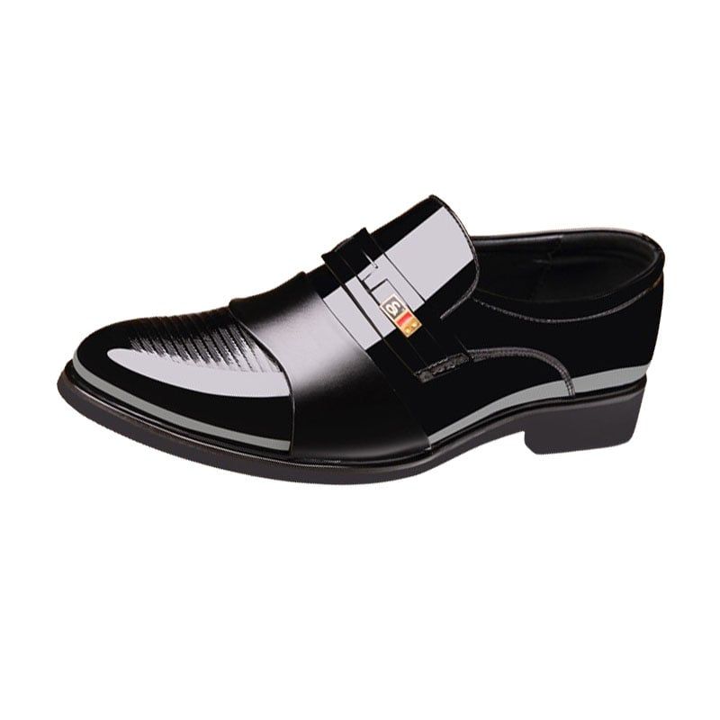 DANWEILE - Zapatos de cuero de negocios casuales para hombres - Negro.