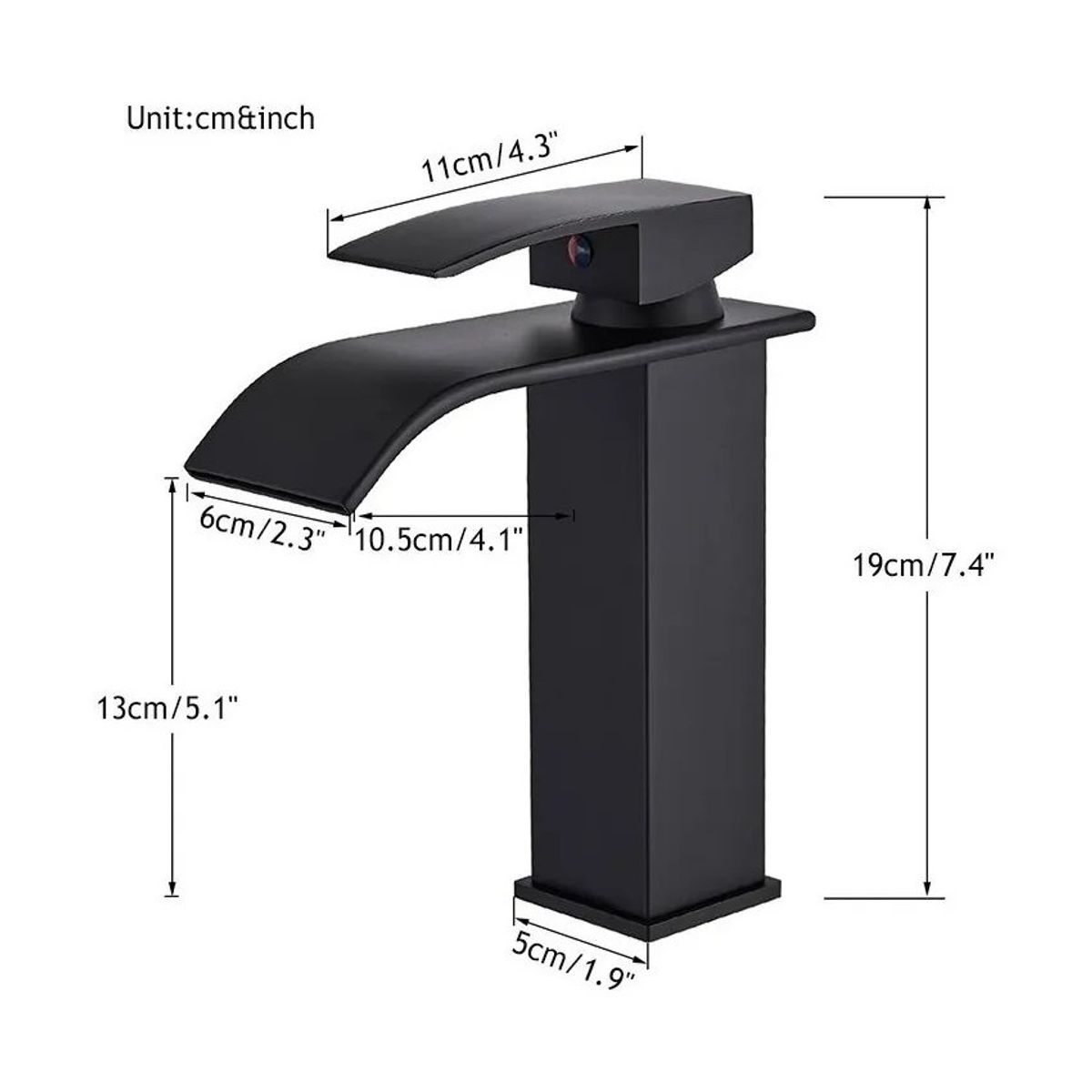 HOME NEAT - Llave mezclador monomando grifo de baño 20cm