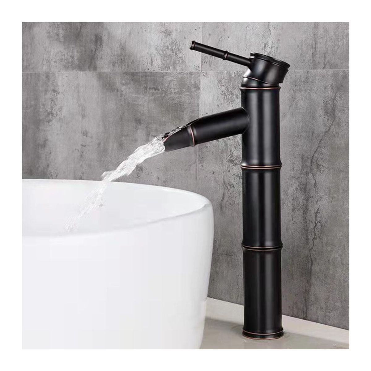 HOME NEAT - Llave Monomando Bronce Alta Lavamanos  Flexibles