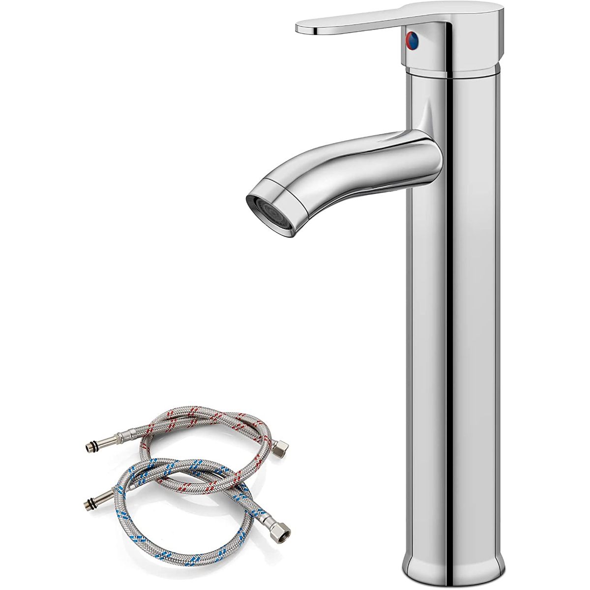 HOME NEAT - Llave Monomando Cromo Alta Lavamanos Flexibles