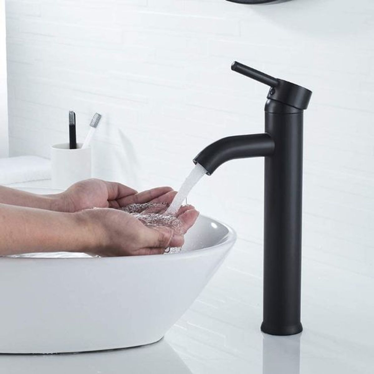 HOME NEAT - Llave mezcladora alta 30cm de monomando lavabo baño grifo