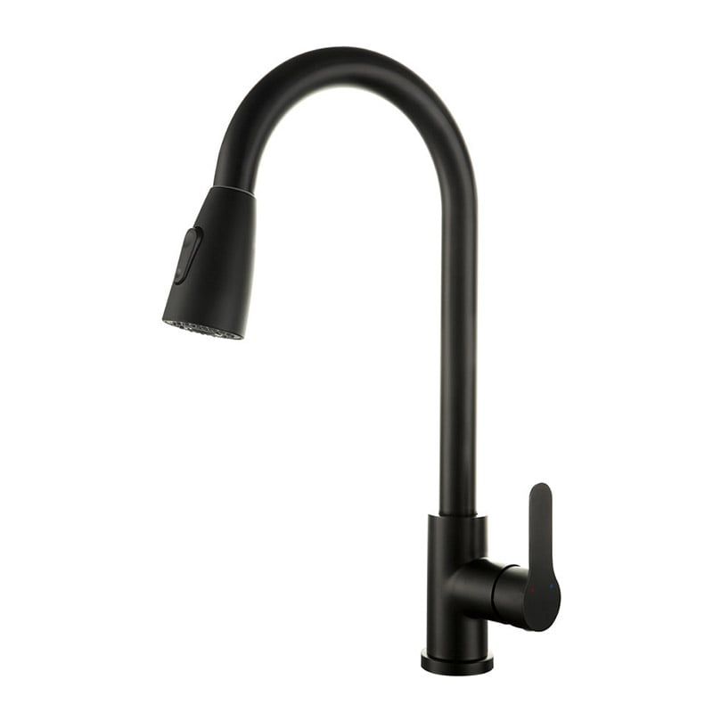HOME NEAT - Grifo llave lavaplatos monomando cocina extensible - Negro
