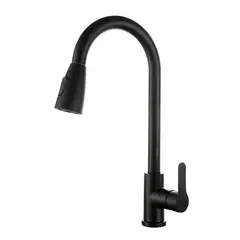 HOME NEAT - Grifo llave lavaplatos monomando cocina extensible - Negro