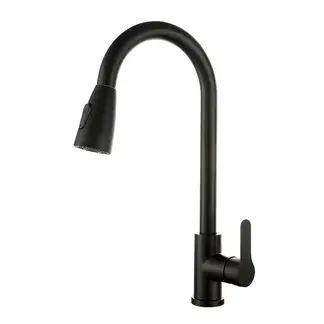 HOME NEAT - Grifo llave lavaplatos monomando cocina extensible - Negro