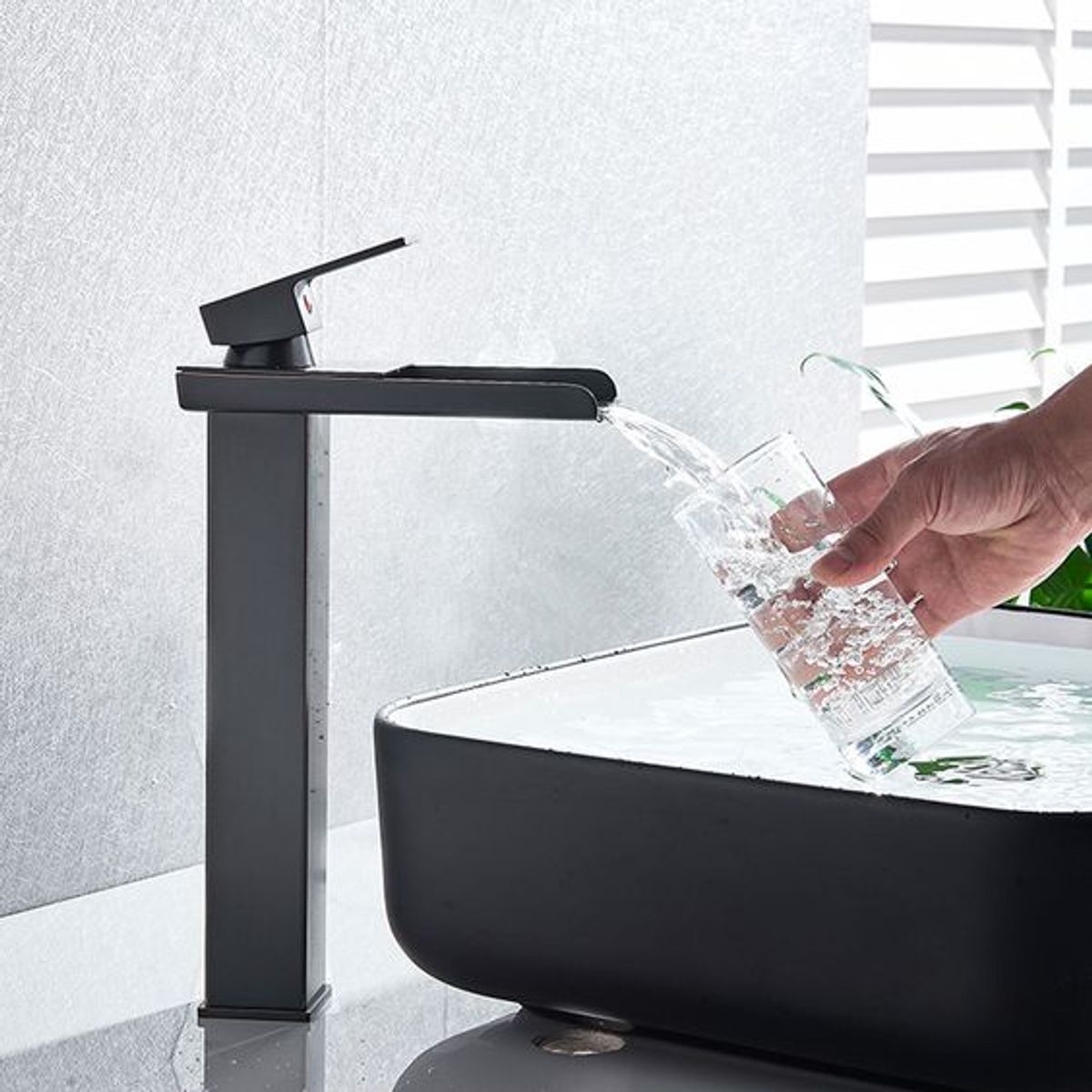 HOME NEAT - Llave mezcladora monomando manerales lavabo grifo baño 30cm