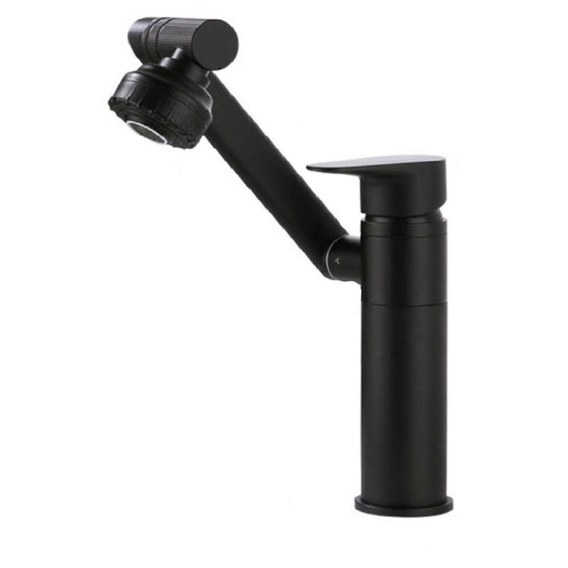 HOME NEAT - Grifo de baño monomando corto lavamanos giratorio 1080 - Negro