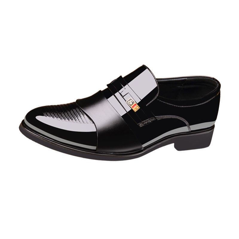 DANWEILE - Zapatos de cuero de negocios casuales para hombres - Negro.