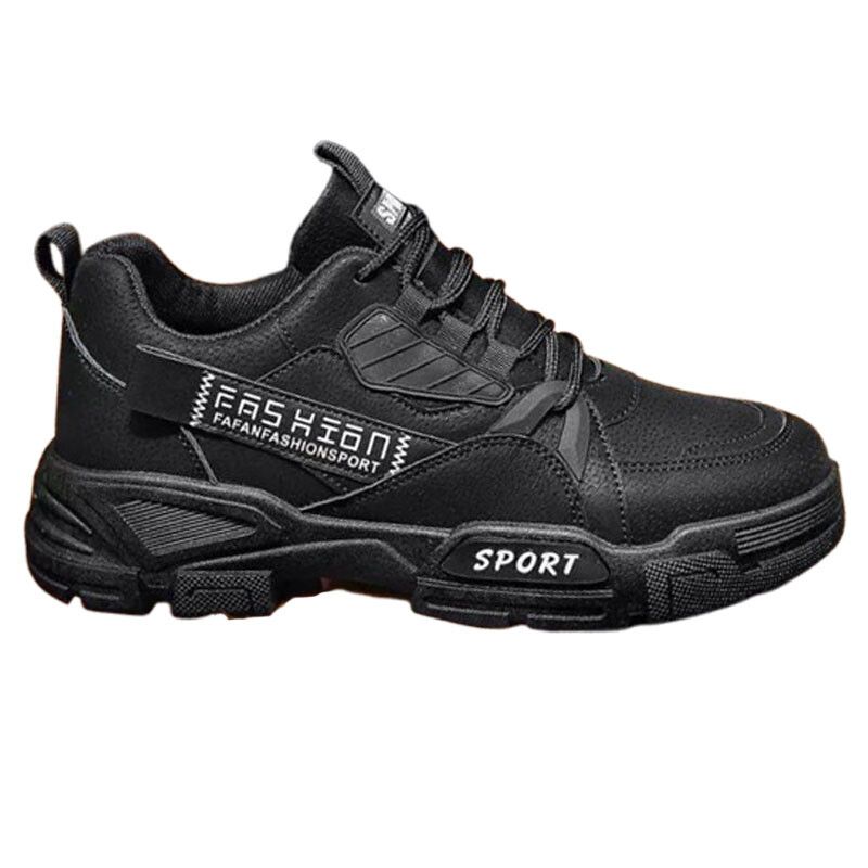 DANWEILE - Zapatos trabajo antideslizantes portivos informales para hombre-Negro.