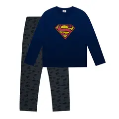 OEM - Pijama Hombre Superman Hero Oscuro Talla S