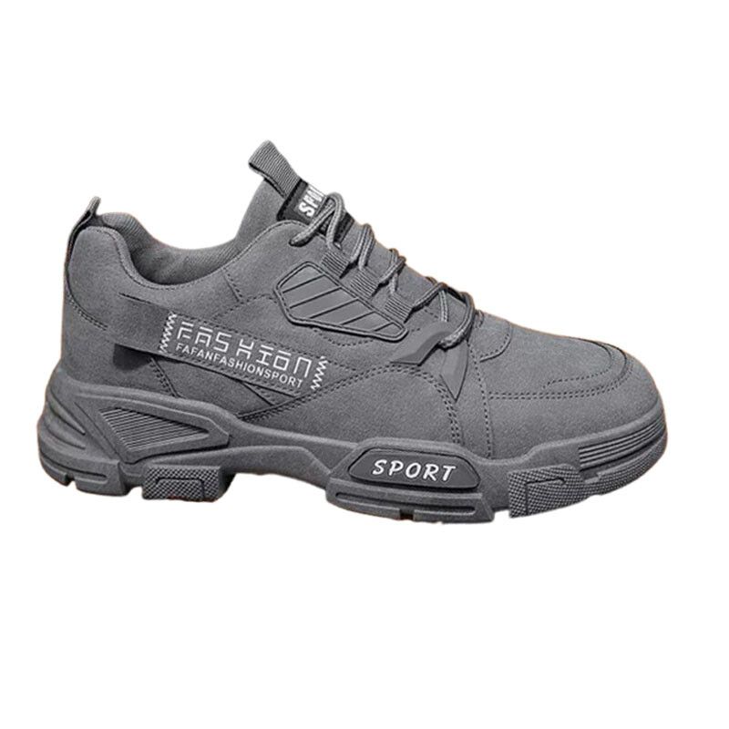 DANWEILE - Zapatos trabajo antideslizantes deportivos informales para hombre-Gris.