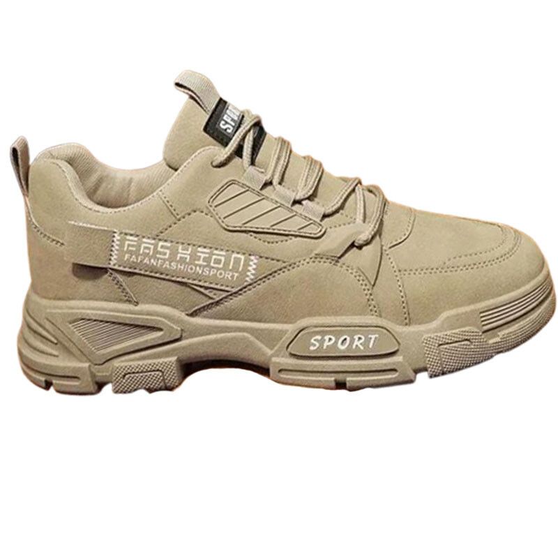DANWEILE - Zapatos trabajo antideslizantes portivos informales para hombre- Caqui.