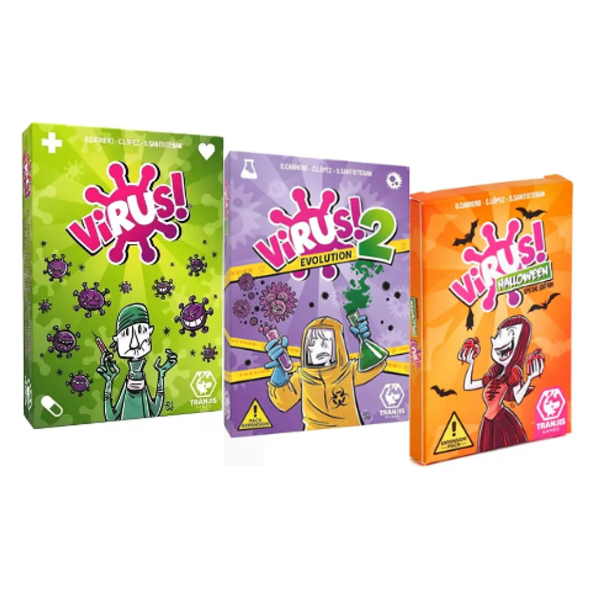 TRANJIS GAMES - PACK COMPLETO JUEGO DE VIRUS - VIRUS 1 +VIRUS 2 + HALLOWEEN
