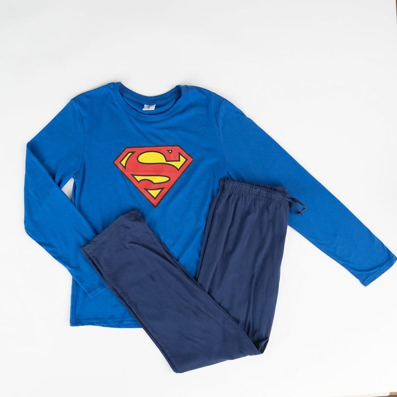OEM - Pijama Hombre Superman Logo Sobrio Azul Talla S