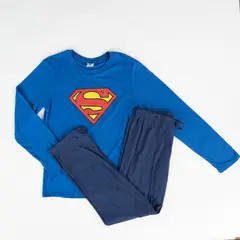 OEM - Pijama Hombre Superman Logo Sobrio Azul Talla S