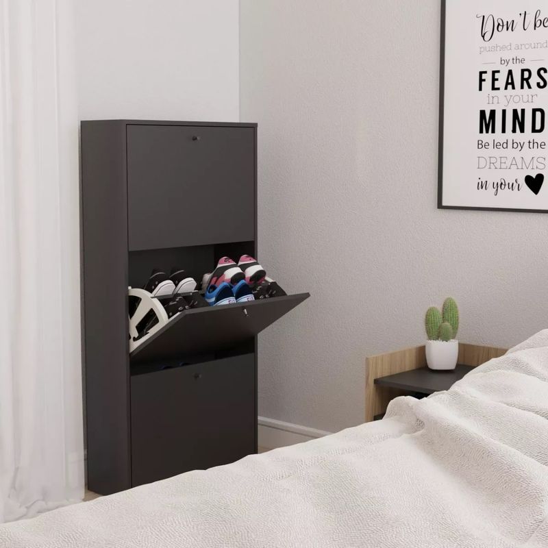 AMV TIENDA ONLINE - Zapatero Organizador Calzado Para 18 Pares 3 Puertas