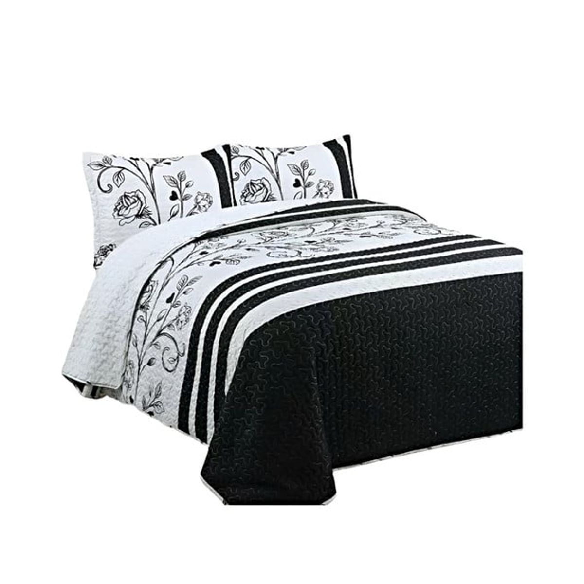 GENERICO - COBERTOR COLCHA QUILT SHERPA OTOÑO INVIERNO 2 PLAZAS