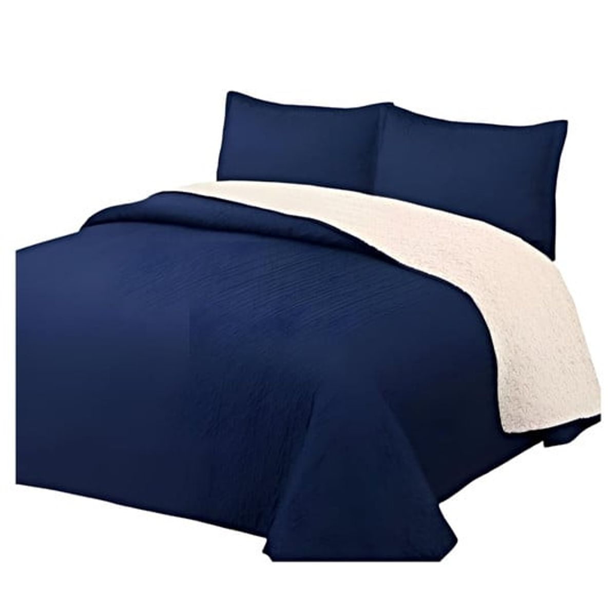 GENERICO - COBERTOR COLCHA QUILT SHERPA OTOÑO INVIERNO 2 PLAZAS