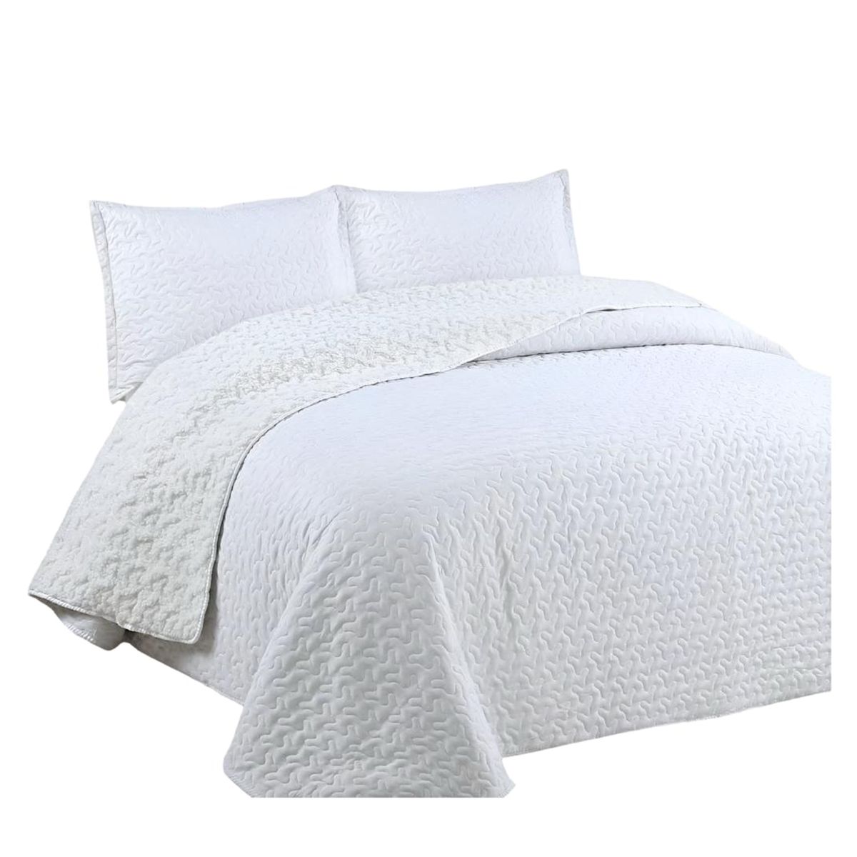 GENERICO - COBERTOR COLCHA QUILT SHERPA OTOÑO INVIERNO 2 PLAZAS