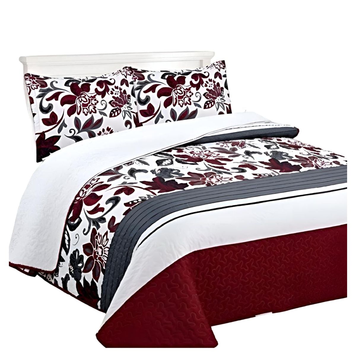 GENERICO - COBERTOR COLCHA QUILT SHERPA OTOÑO INVIERNO 2 PLAZAS