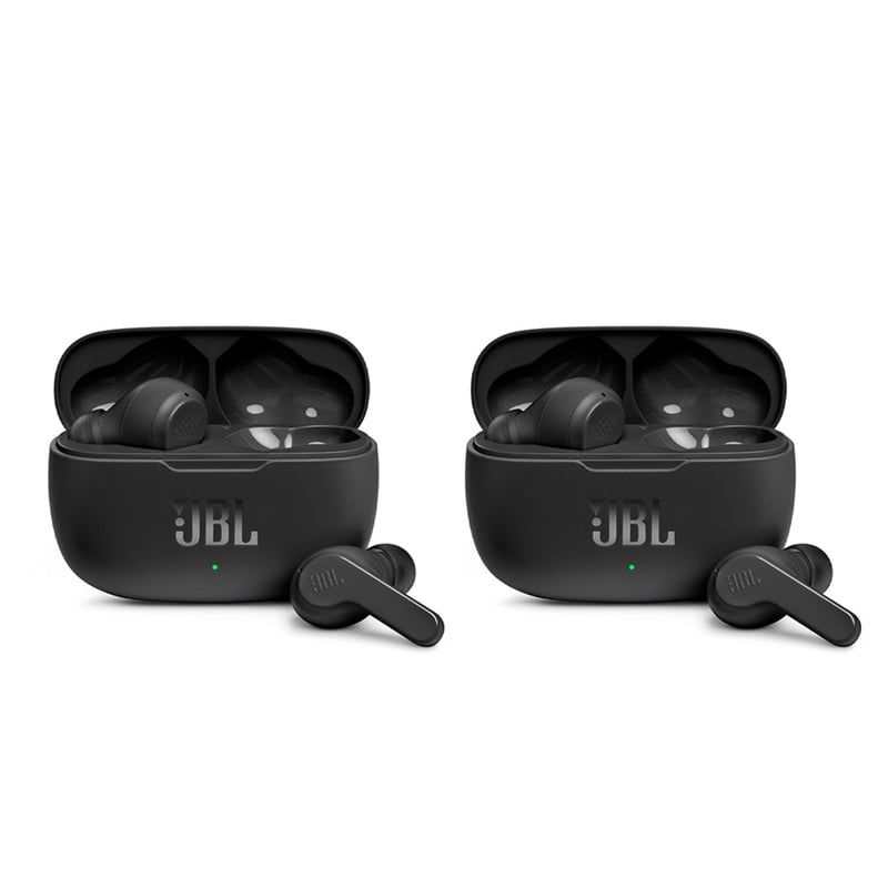 JBL - Set 2 Audífonos Bluetooth JBL WAVE 200 TWS - Negro_
