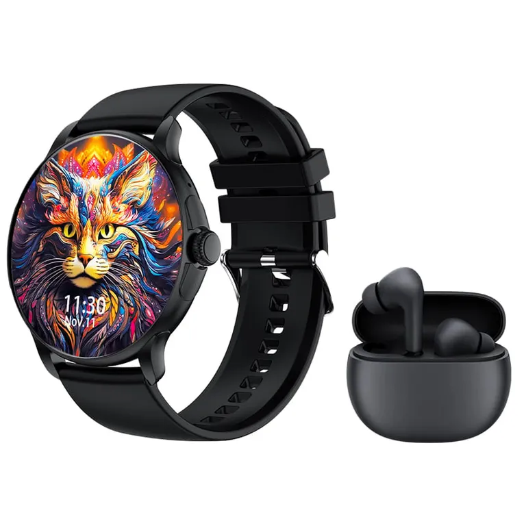 Toumi Watch GT-H9-B Amoled y Buds 4 Active De Audífonos tws