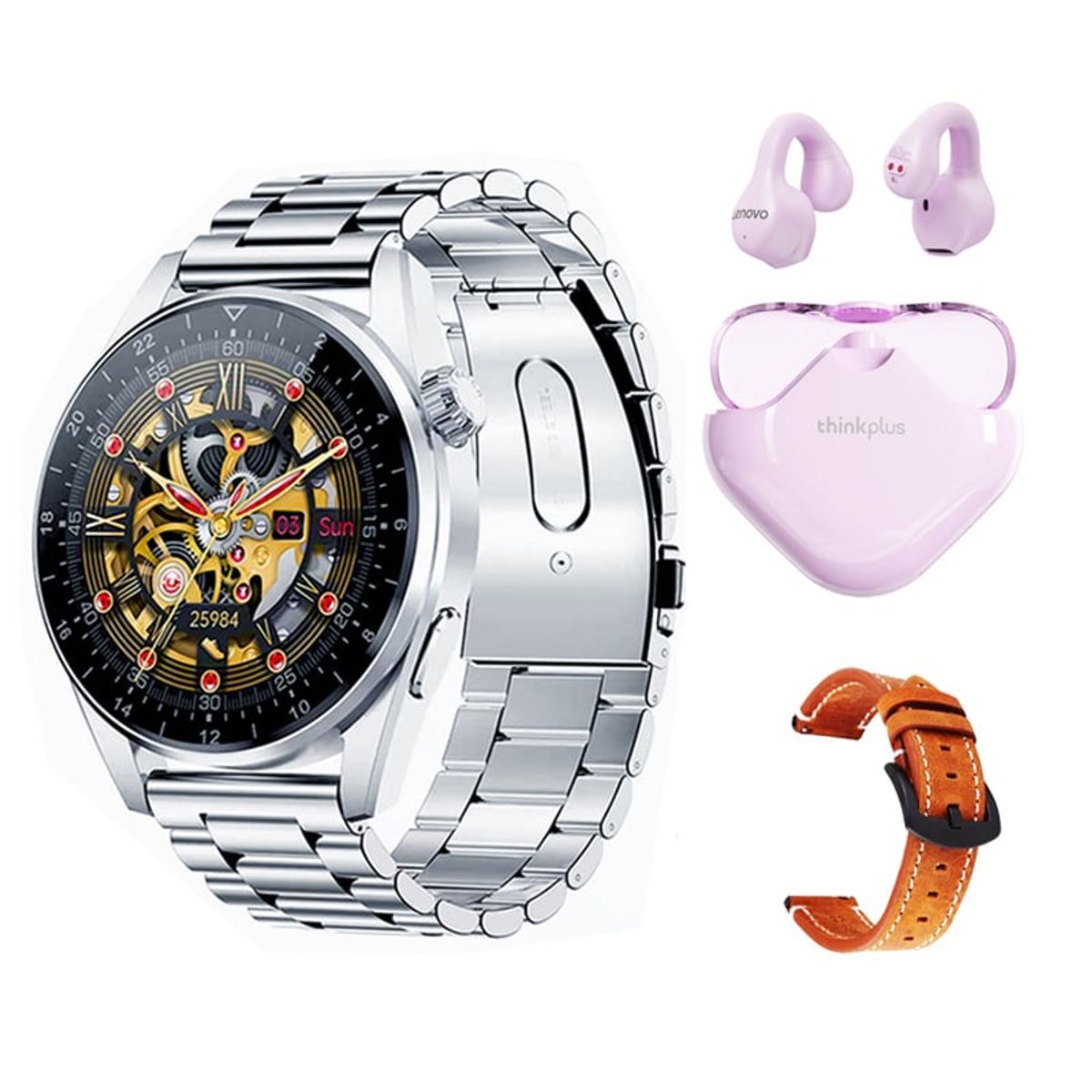 LENOVO - Lenovo XT61 De Audífonos-Rosa y Toumi GT-A-W Reloj inteligente