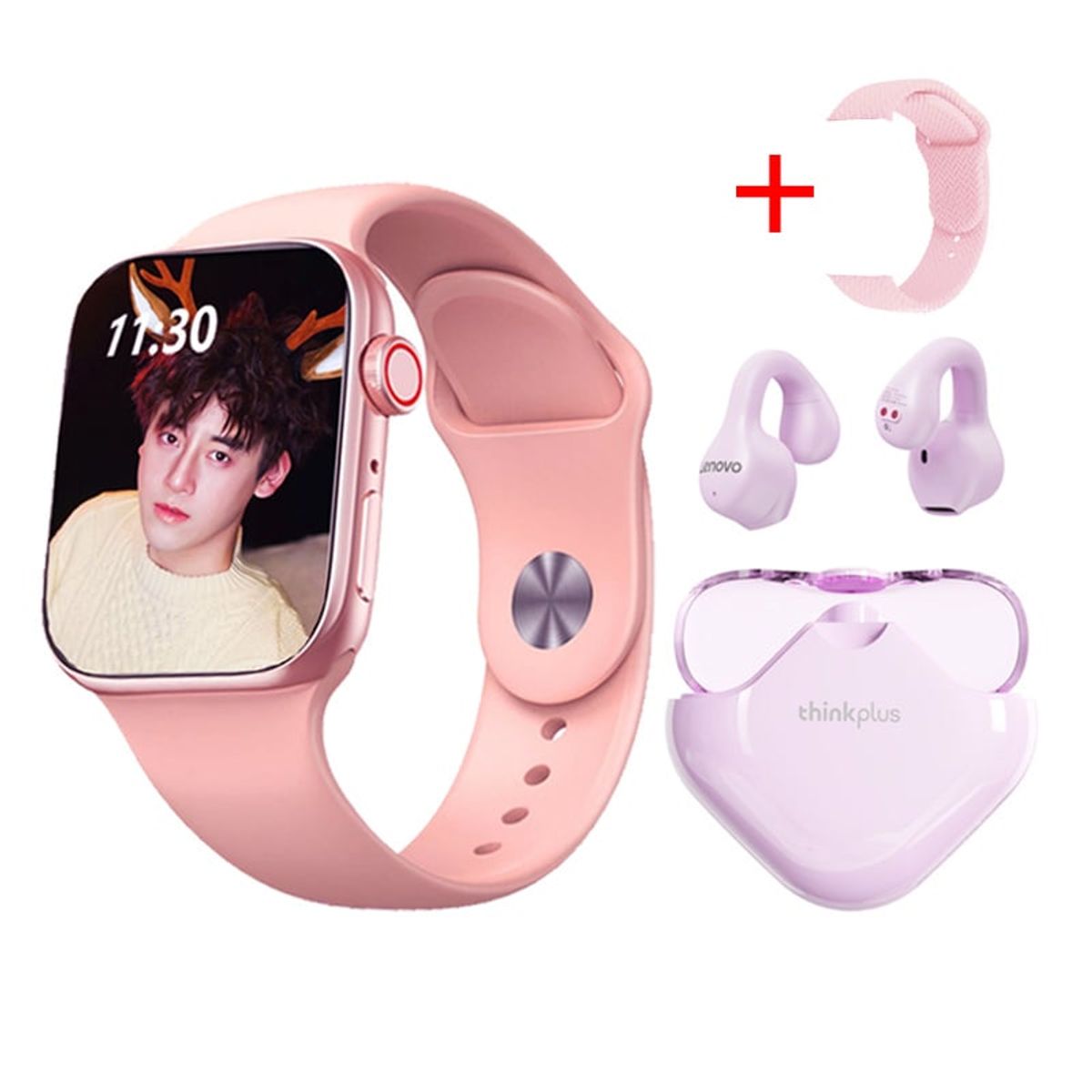 LENOVO - Audífonos Lenovo XT61-Rosa y Smart wacth Toumi GT-T2 PRO-PI