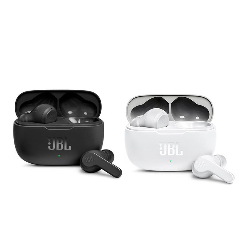 JBL - Set 2 Audífonos Bluetooth JBL WAVE 200 TWS - Negro y Blanco