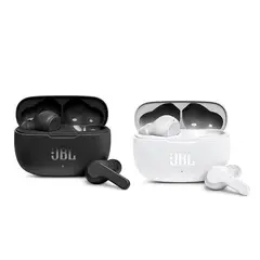 JBL - Set 2 Audífonos Bluetooth WAVE 200 TWS - Negro y Blanco