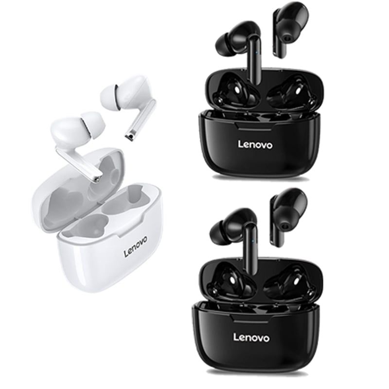 LENOVO - Set 3 De Audífonos Lenovo XT90 De Tws Bluetooth 51-2Negro+1Blanco