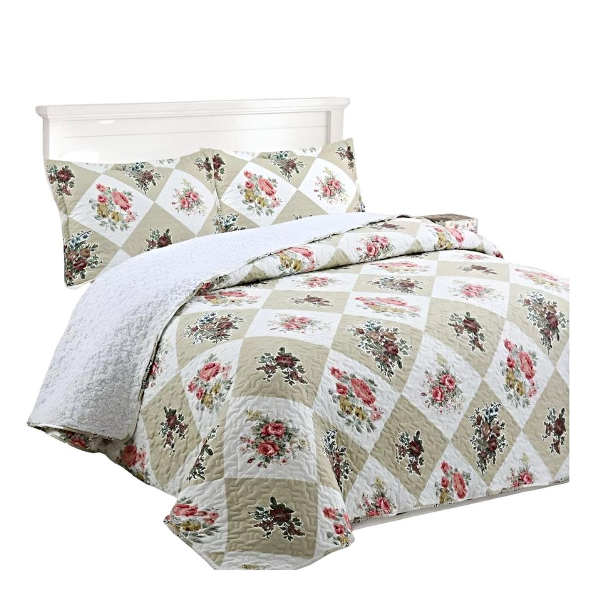 GENERICO - COBERTOR COLCHA QUILT SHERPA KING 230X250 C29