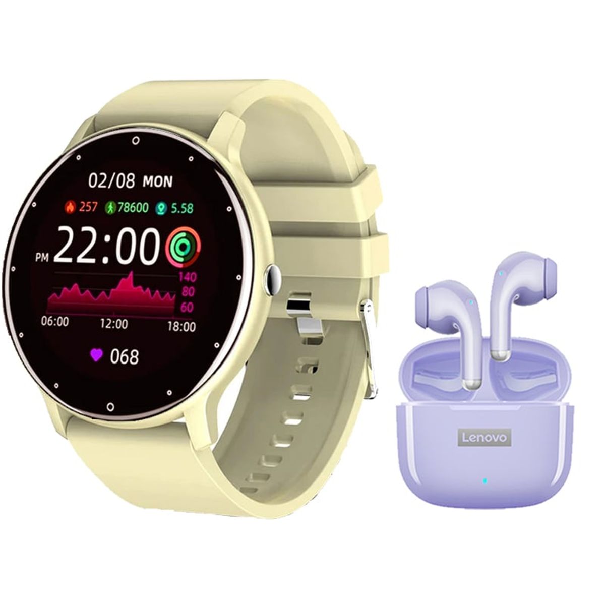 LENOVO - Audífonos Lenovo LP40 Pro De y Toumi Fit 2-Y watch Reloj inteligente