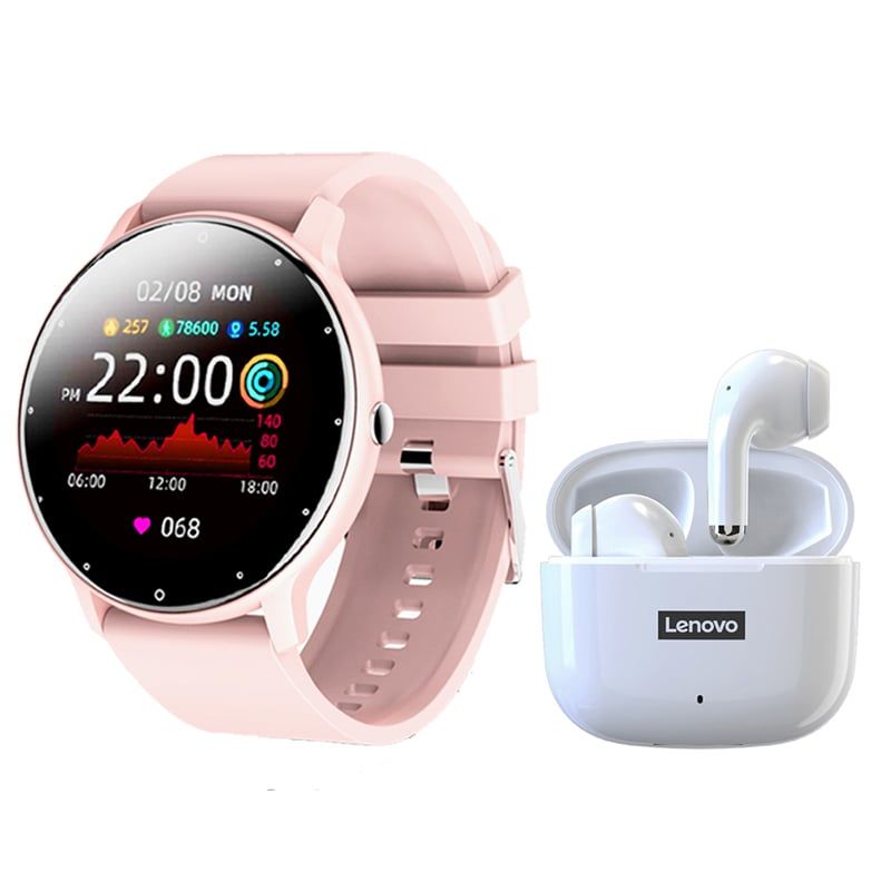 LENOVO - Audífonos Lenovo LP40 Pro-Blanco y Toumi Fit 2-P Reloj inteligente