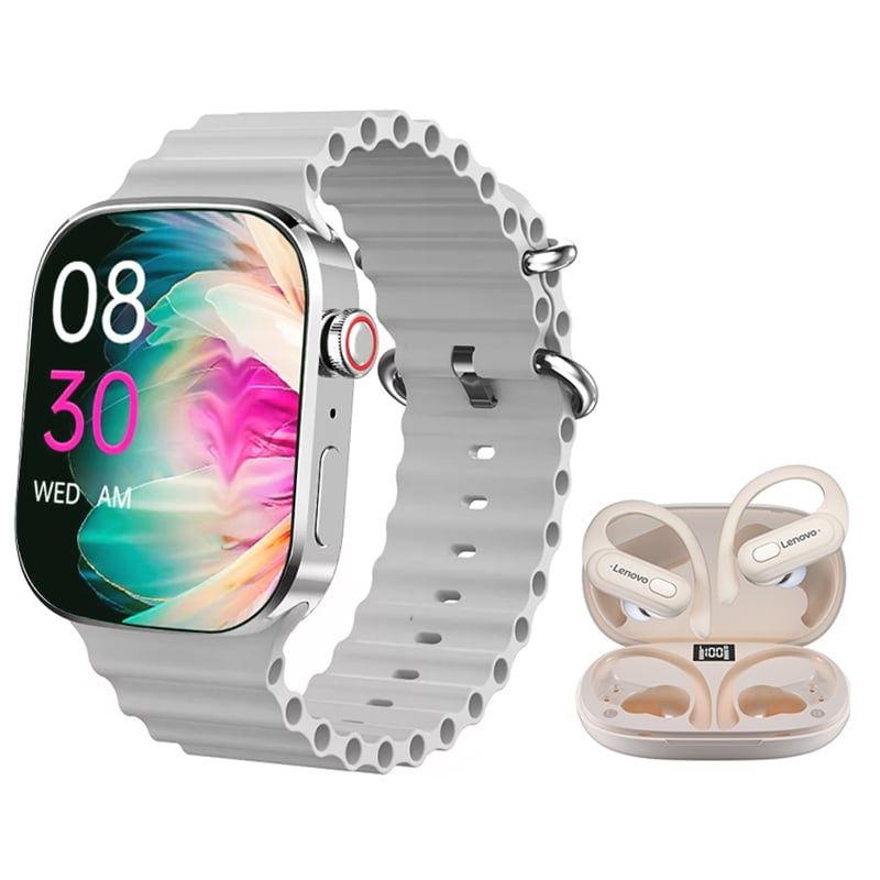 LENOVO - Audífonos Lenovo XT60 De  y Toumi I9 PRO MAX  Reloj inteligente-Blanco