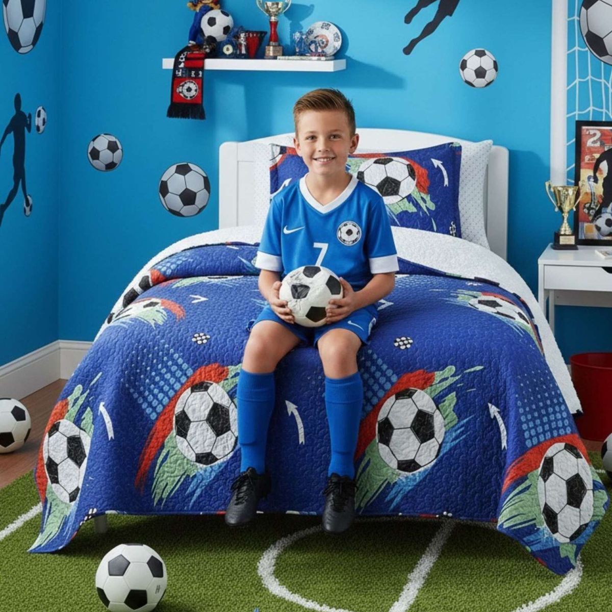 GENERICO - CUBRECAMA QUILT SHERPA OTOÑO INVIERNO PLAZA Y MEDIA