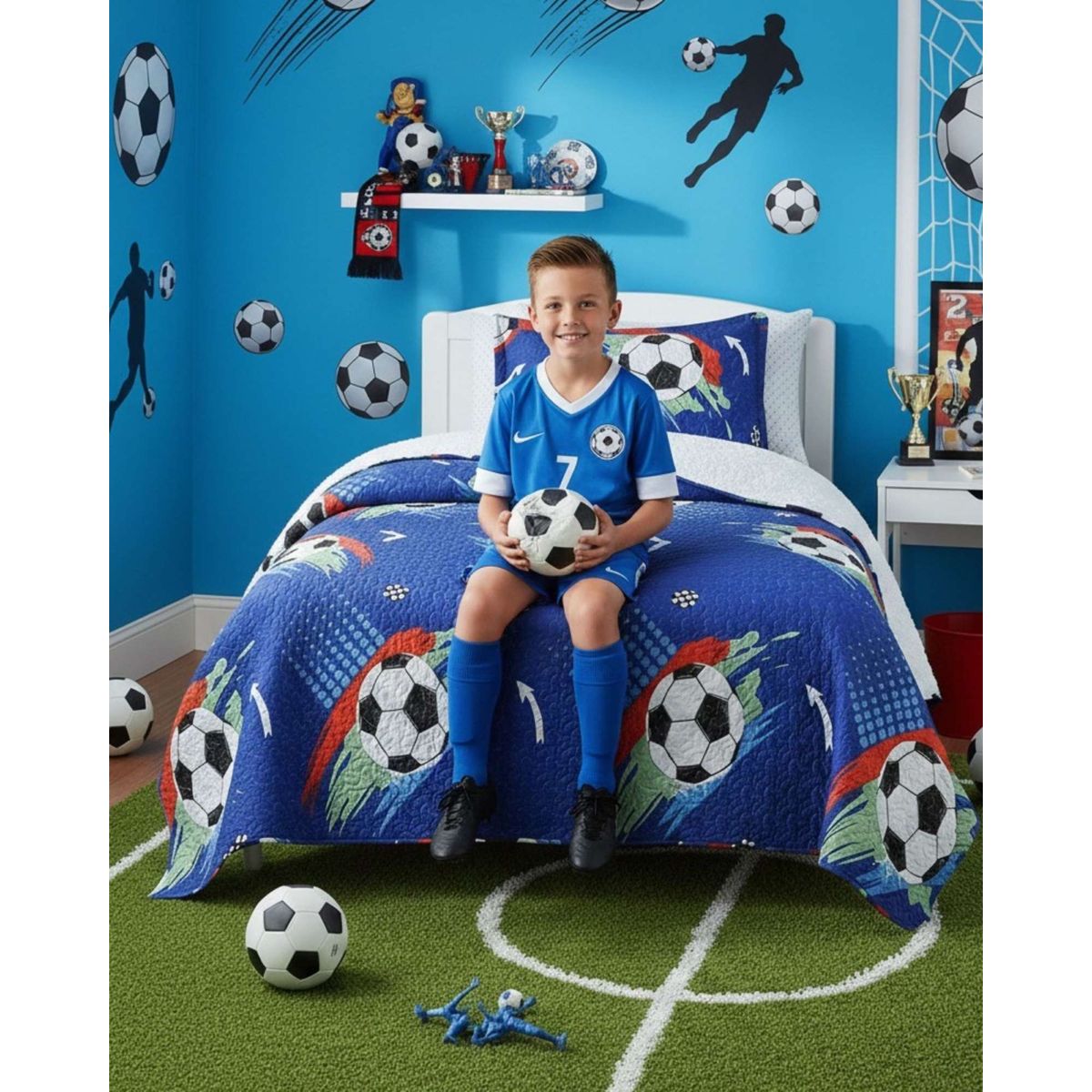 GENERICO - CUBRECAMA QUILT SHERPA OTOÑO INVIERNO PLAZA Y MEDIA