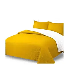 GENERICO - COBERTOR COLCHA QUILT SHERPA OTOÑO INVIERNO PLAZA Y MEDIA