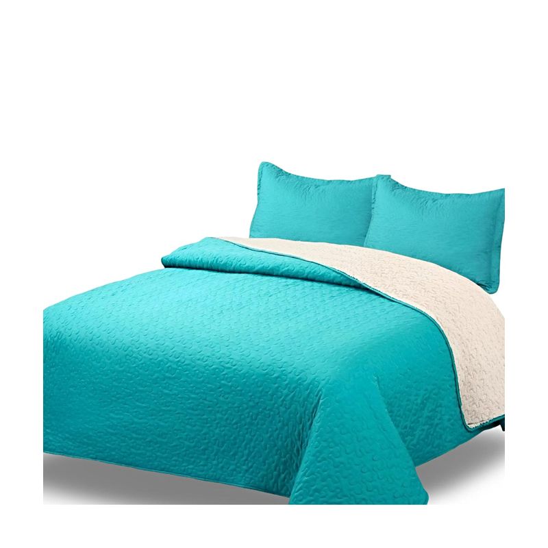 GENERICO - COBERTOR COLCHA QUILT SHERPA OTOÑO INVIERNO PLAZA Y MEDIA