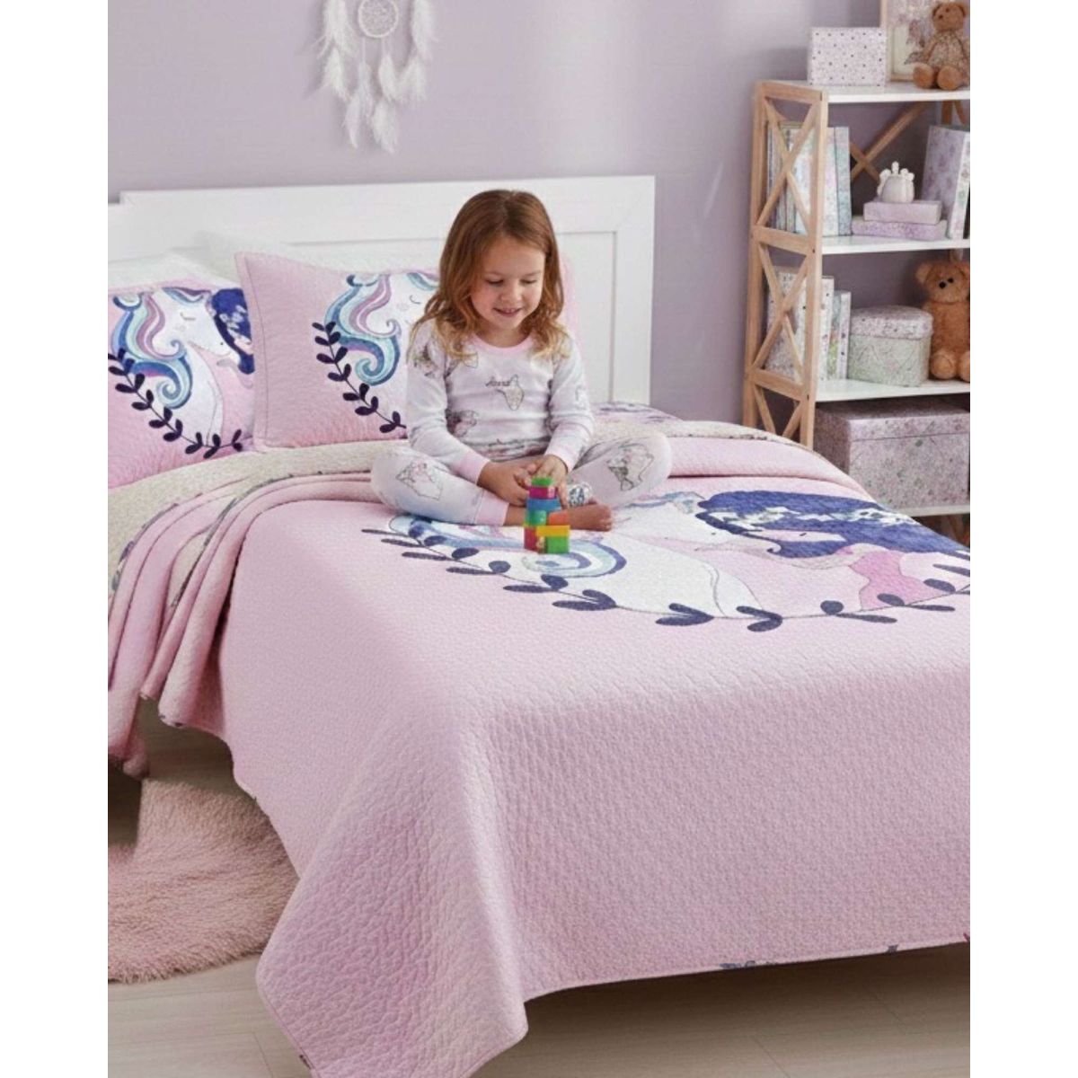 GENERICO - CUBRECAMA QUILT SHERPA OTOÑO INVIERNO PLAZA Y MEDIA