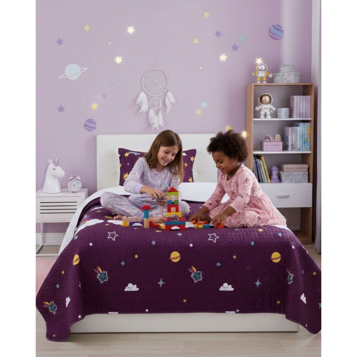 GENERICO - CUBRECAMA QUILT SHERPA OTOÑO INVIERNO PLAZA Y MEDIA