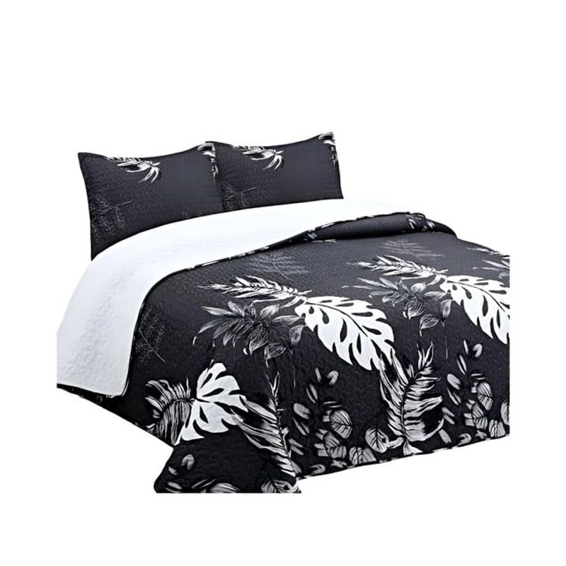 GENERICO - COBERTOR COLCHA QUILT SHERPA OTOÑO INVIERNO 2 PLAZAS