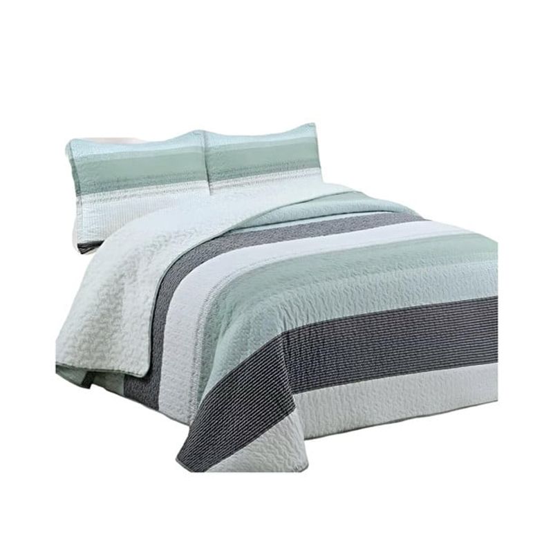 GENERICO - COBERTOR COLCHA QUILT SHERPA OTOÑO INVIERNO 2 PLAZAS