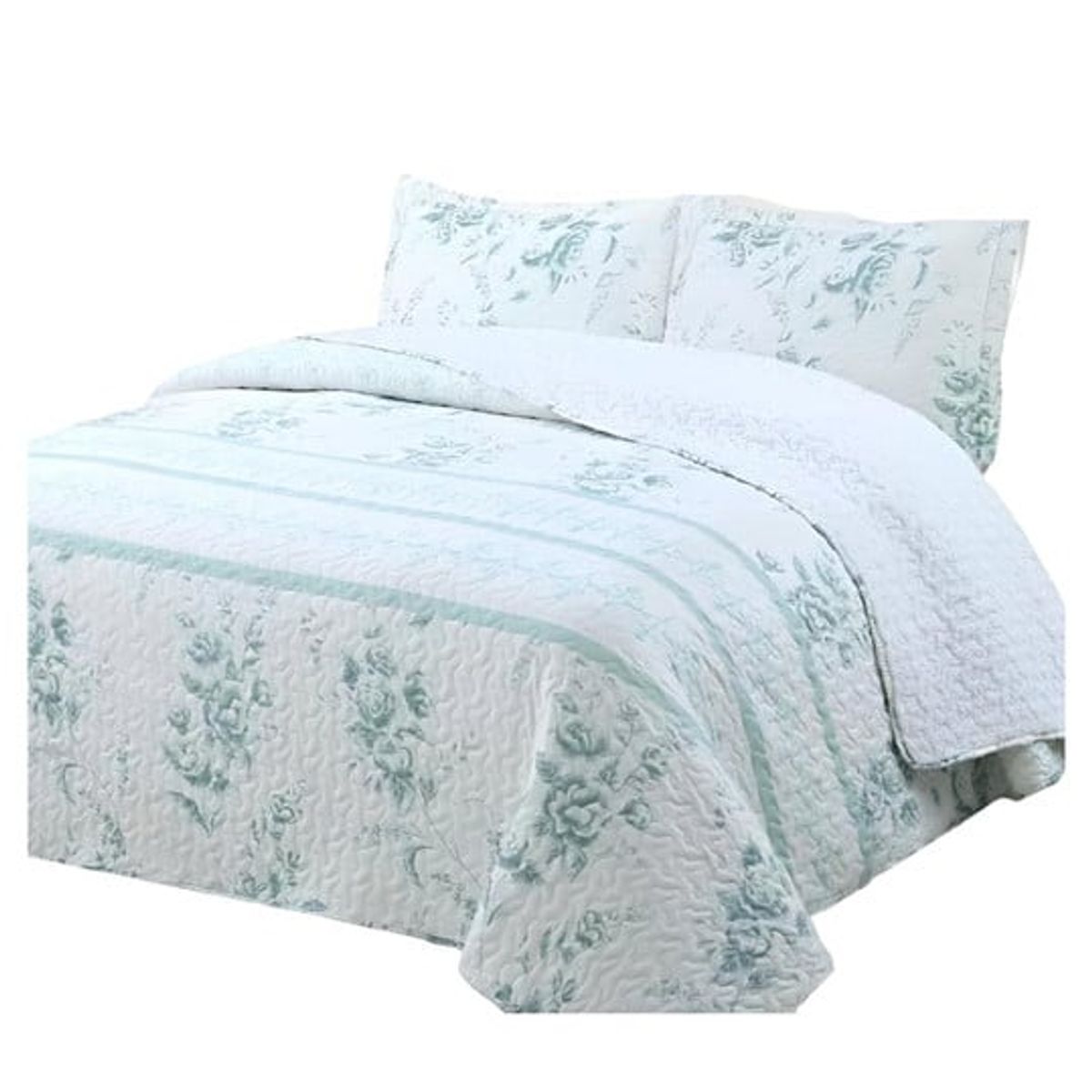 GENERICO - COBERTOR COLCHA QUILT SHERPA OTOÑO INVIERNO 2 PLAZAS