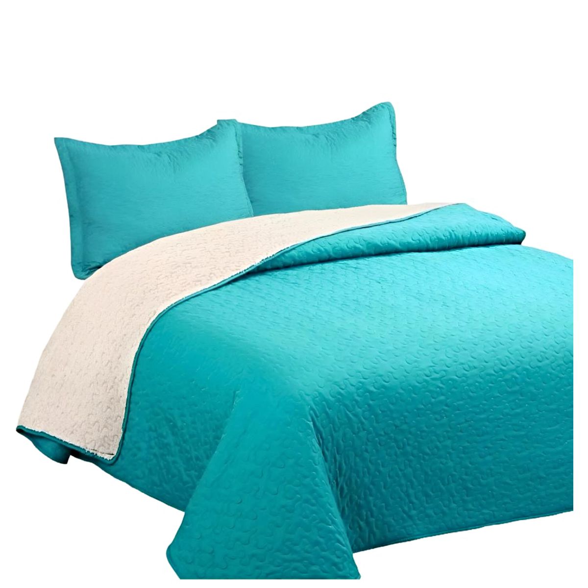 GENERICO - COBERTOR COLCHA QUILT SHERPA OTOÑO INVIERNO 2 PLAZAS