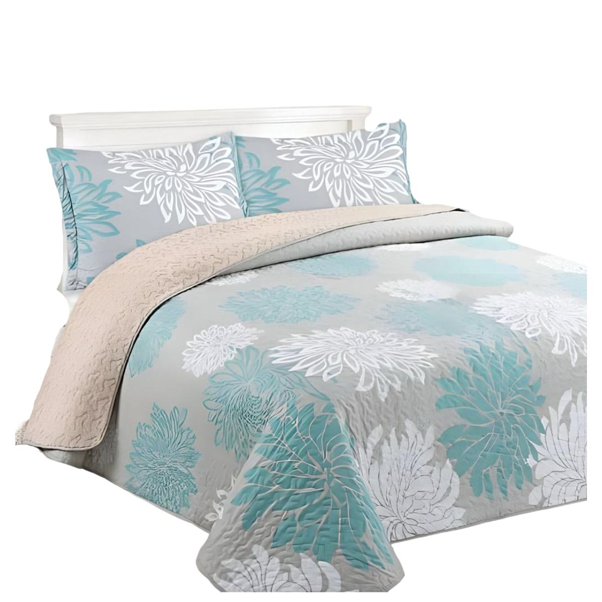 GENERICO - COBERTOR COLCHA QUILT SHERPA KING MEDIDA 230X250 cm