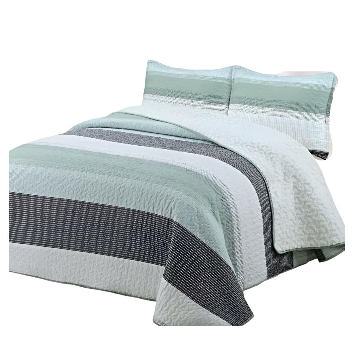 GENERICO - COBERTOR COLCHA QUILT SHERPA KING MEDIDA 230X250 cm.