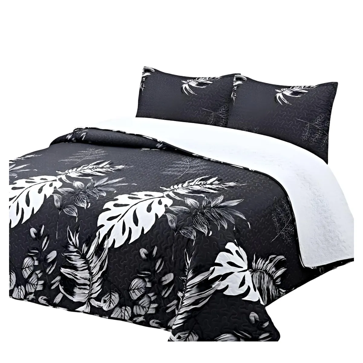 GENERICO - COBERTOR COLCHA QUILT SHERPA KING MEDIDA 230X250 cm