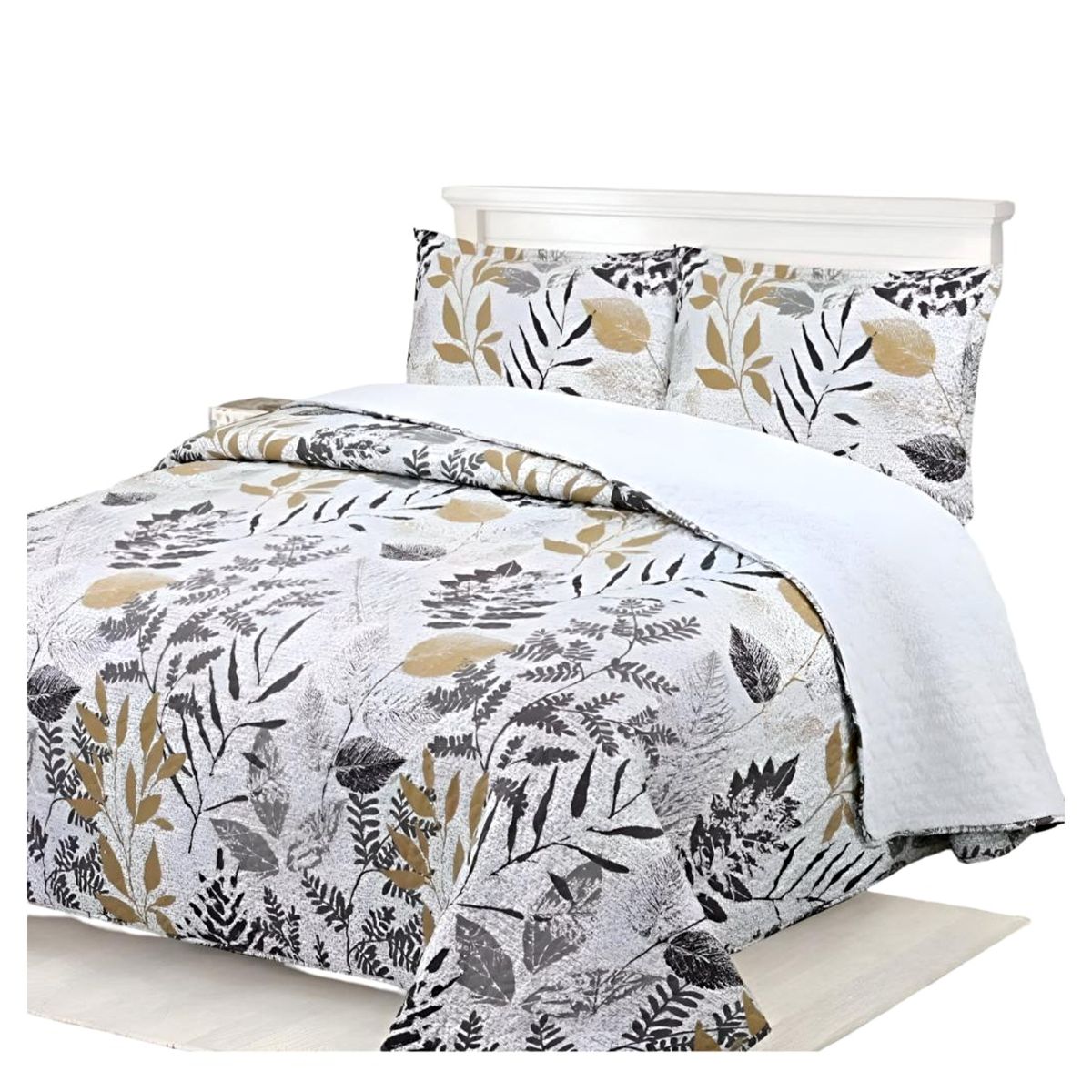 GENERICO - COBERTOR COLCHA QUILT SHERPA KING MEDIDA 230X250 cm