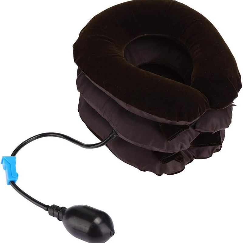 GENERICO - Almohada Inflable para Descanso Cervical 3 Capas